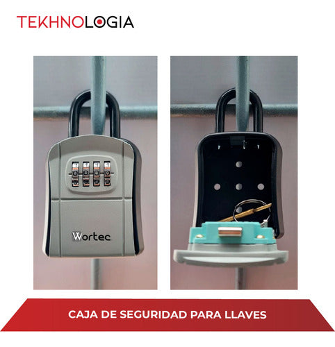 Candado Caja Cuerpo Metal Para Llaves Seguridad Wortec 5