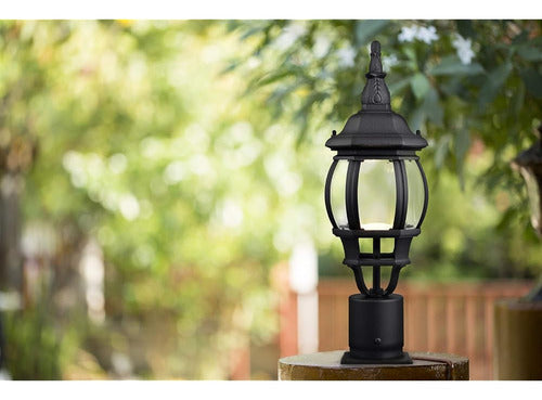 Design House 502211 Outdoor Lantern Pier Base Negro 1