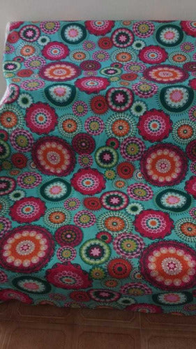 Gabardine Fabric with Mandalas Design, 1.60m Width - 100% Cotton 6