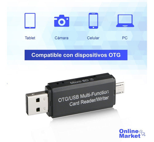 Generic Lector De Tarjetas Sd Y Micro Sd - Usb - Usb C - Micro Usb 3