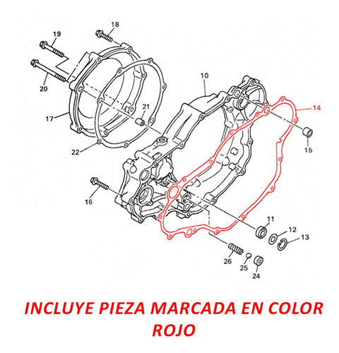 Yamaha Junta Tapa De Embrague Para WR 426 F 2000 A 2002 1