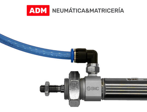 ADM Conector Codo Neumático Rosca 1/4 - Tubo 12mm X1u 1