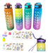 Motivational 1L Water Bottle with Stickers and Rubber Spout 0