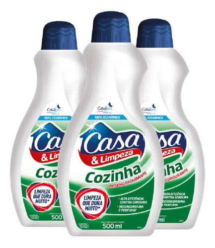 Kit 3 Desengordurante Limpeza De Cozinha Casa&limpeza 500ml 0