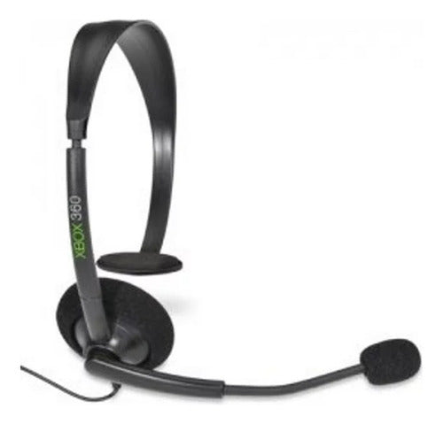 Microsoft Xbox 360 Headset with Volume Control and Boom Mic - 2.5mm Plug - Black 0