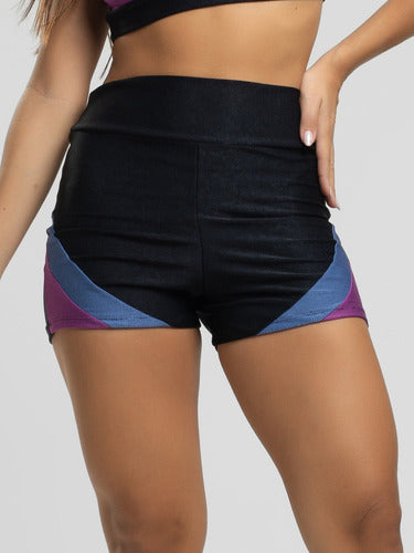 Short Curto Feminino Suplex Cintura Alta Moda Fitness 6