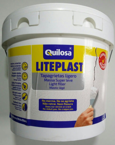 Quilosa Masilla Tapa Grietas Y Fisuras Pintable Liteplast 5 Litros 2