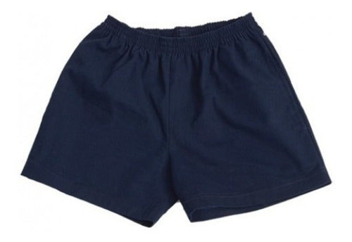 Liben Unisex Blue and White Cotton Shorts - All Sizes 0