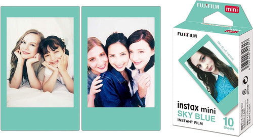 Filme Papel Instax 10un Borda Skyblue P/ Mini 9 11 Mini Link 2