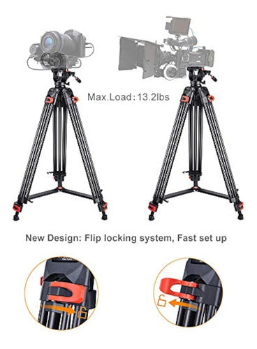 Generic Professional Heavy-Duty Video Tripod 3