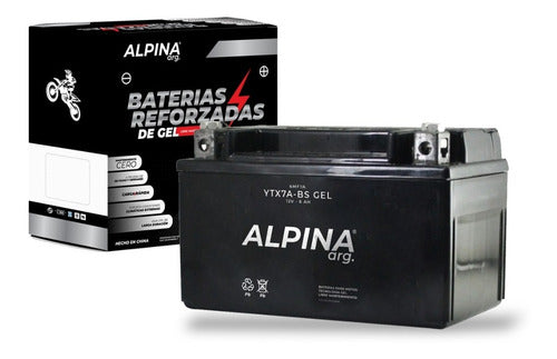 Maintenance-Free Alpina YTX7A-BS Gel Battery - STI 0