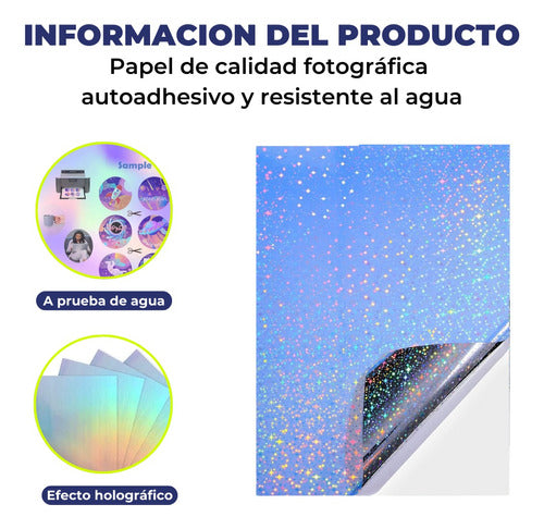 Global Electronics Transparent Self-Adhesive Holographic Paper 100 H A4 180 G 6