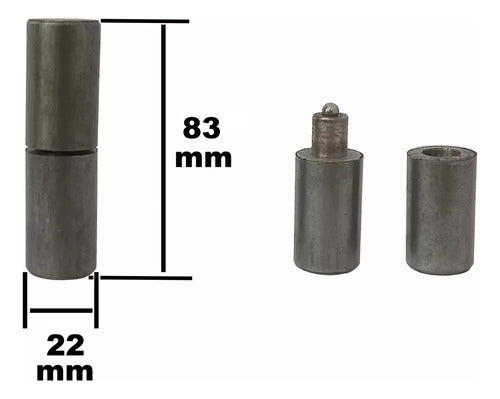 Bisagra Municion Torneada X12uni 22x 83mm  Portones Puertas 3