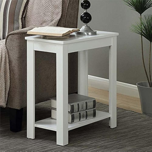 Convenience Concepts Designs2Go Baja Chairside End Table, White 1