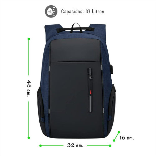 Iko Shop Waterproof Anti-Theft USB Backpack 18L Oxford 4