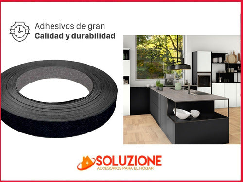 Soluzione Filo Melaminico Preencolado Negro 22mm X 50 Metros 4