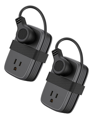 Paquete De 2 Regletas De Viaje Con Puerto Usb C, Cable De Ex 0