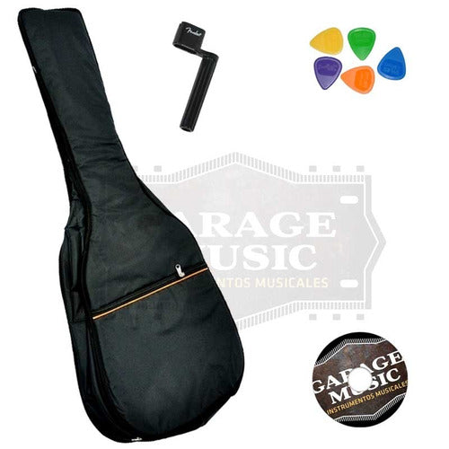 GarageMusic Electro Criolla Clasica Guitarra con Funda Acolchada Manivela y CD 4