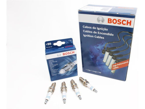 Bosch Spark Plug and Ignition Wire Kit for Renault R 19 1.6 0