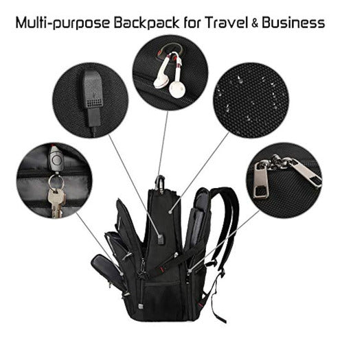 Mochila Para Computadora Portátil 18.4 Para Hombres, Mochila 3