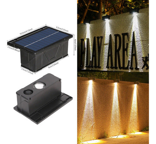 Noiluva Pack X2 Luces Solar Aplique Pared Led Abajo 2 Tonos Exterior 1