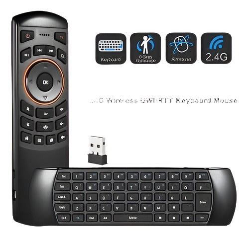 Teclado Inalámbrico Air Mouse 2.4G 6 Ejes Mando Para Mini PC 0