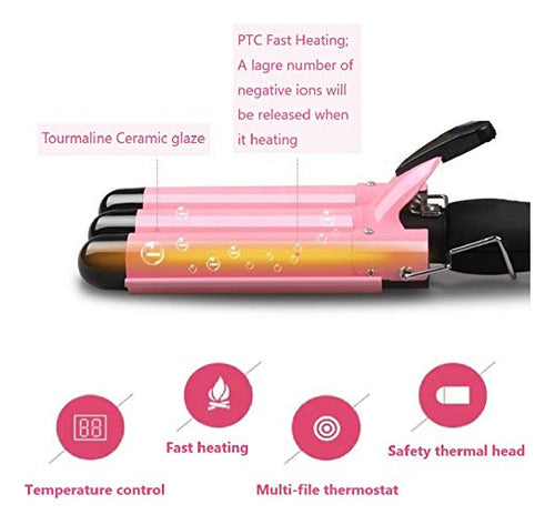 Modvica 3 Jumbo Barrel Curling Iron Wand 32mm Hair Waver Tem 3