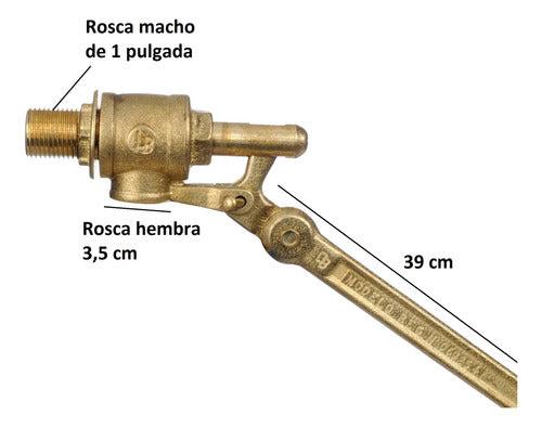 Flotante A Presion 1 Pulgada Bronce Regulable Tanque Agua 1