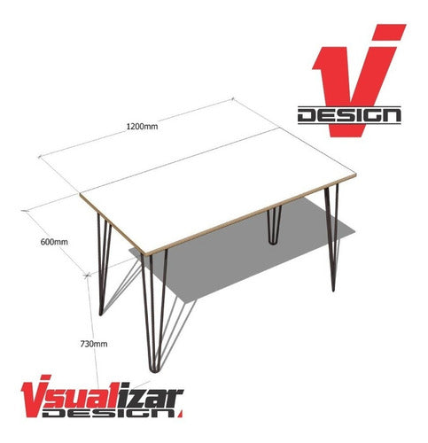 VisualizarDesign Nordic Desk 120x60 Hairpin Legs 7