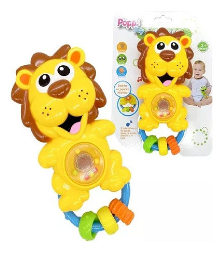 Interactive Animal Rattle Toy with Lights and Sounds for Babies 0