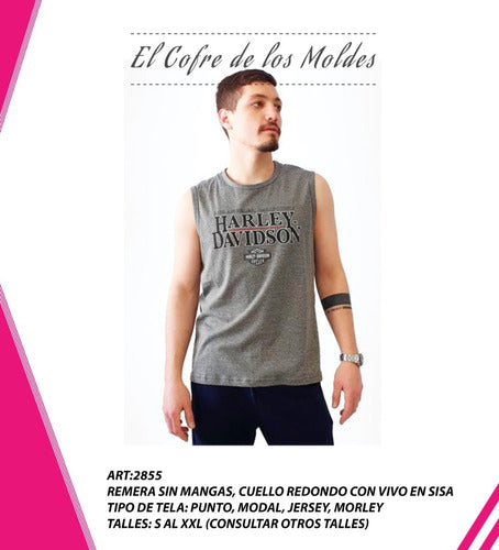 El Cofre de Los Moldes: Digital Pattern Sleeveless Top, Pack Sizes S to XXL 0