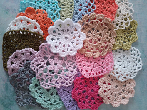 Handmade Set of 20 Crochet Coasters 0