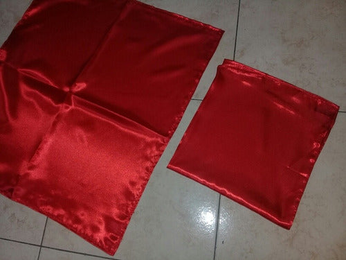 Pañuelo Raso Rojo ...dorado 50 Cms - Price X 2 Units 3