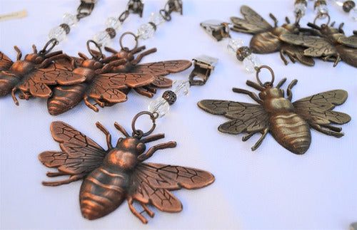 Luciano Dutari 8 Bees Table Weights Bronze and Copper Aged 1