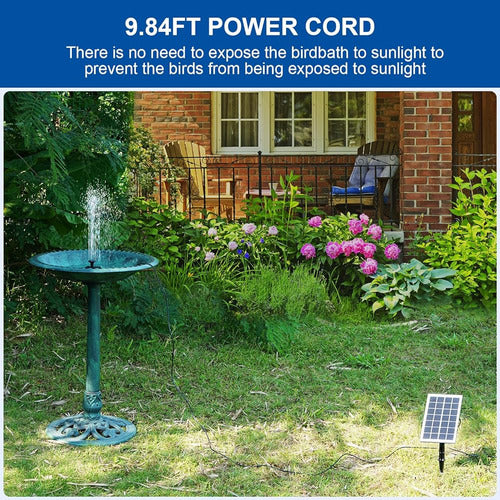 SZMP Solar Fountain Kit for Bird Bath, Glass Panel 2