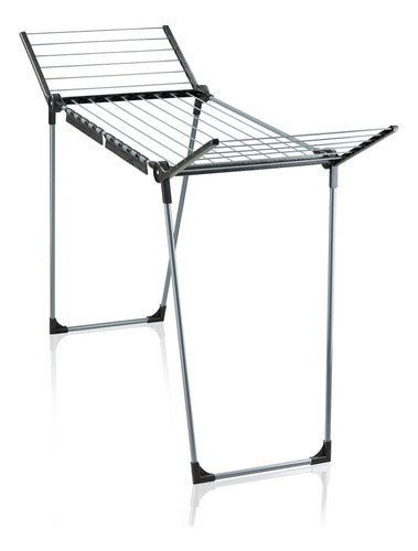 Leifheit Pegasus 150 Solid Slim Black Drying Rack 1