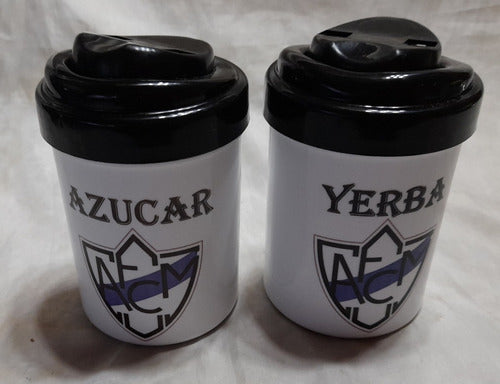 Personalizados A y V Azucarera Yerbera Plastica Personalizadas Con Tapa Con Pico 1