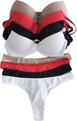 New Sensation Pack X3 Conjunto Taza Soft Base Algodon Y Lycra Less New 525 0