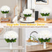 Jiftok 10pcs Hortensia Blanca Flores Artificiales Para Decor 3