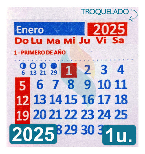 2025 Calendar Mignon 5.5x5 cm with Die-Cut 0