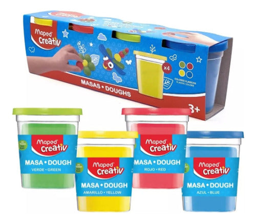 Set Masa Maped Creativ X 4 Colores 114 G 0