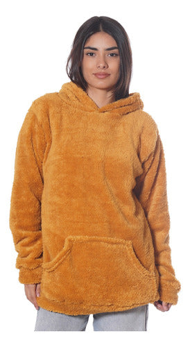Plush Kangaroo Bicolor Hoodie for Women Warm Hoodie H16 24