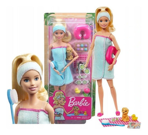 Barbie Spa Day Doll with Puppy and Accessories 0