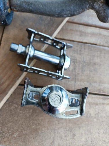 Vintage Bicycle Pedals Antique Route Racing Retro Chrome 5