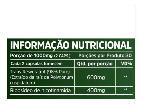 Sunfood Nad + Trans Resveratrol - 60 Capsules 1