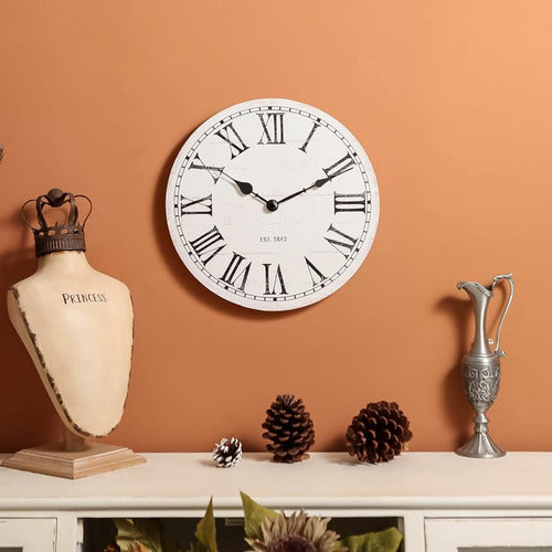 Nikky Home 12" Vintage Farmhouse Wall Clock 1