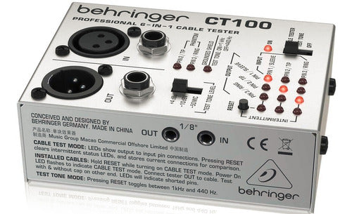 Behringer CT100 Cable Tester for Canon Plug Midi Etc 2