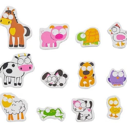 PlanZ Magnetic Farm Animals Set - 12 Pieces 2