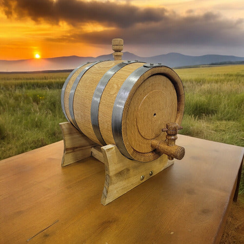 Cask Beer Dispensers Barril Barrica De Roble Francés 2 Litros Vino, Whisky, Licor 1