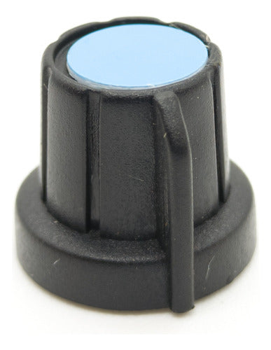 5 Sky Blue 17mm X 14mm Splined Shaft Potentiometer Knobs 0